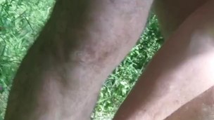 enchaîné nue pres de l autoroute, self bondage