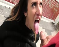 French Brunette Outdoor Hunting BJ