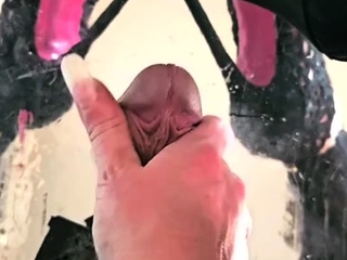 Cumshot wanting amateur MILF wanks cock in POV video